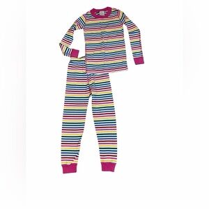 Hanna Andersson girls striped pajamas size 110cm/us 5. 2 piece set